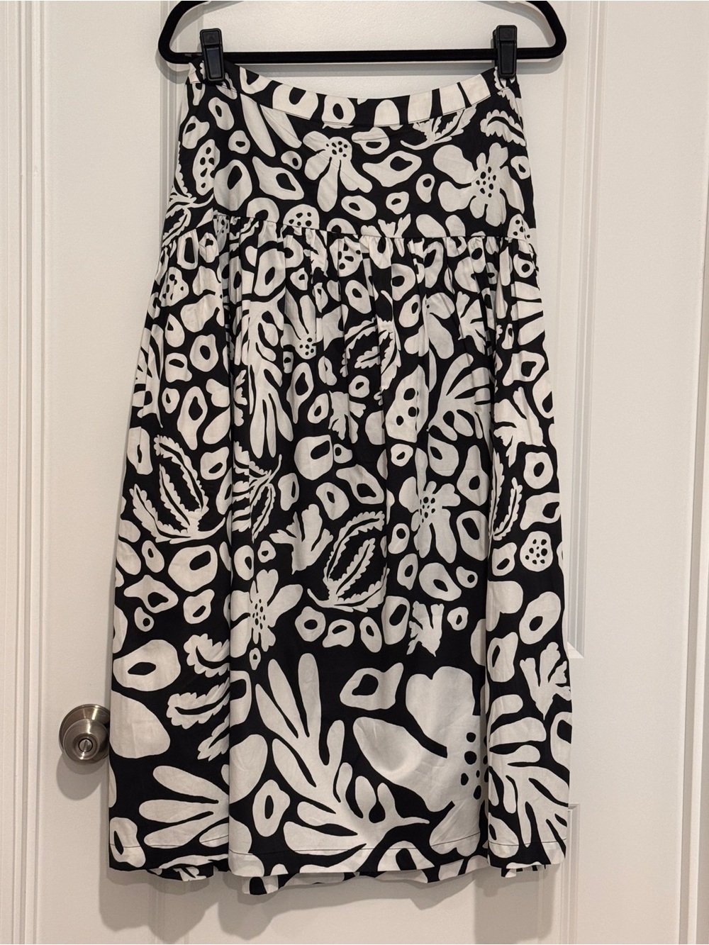 Gorman Black & White Floral Midi Skirt - Women